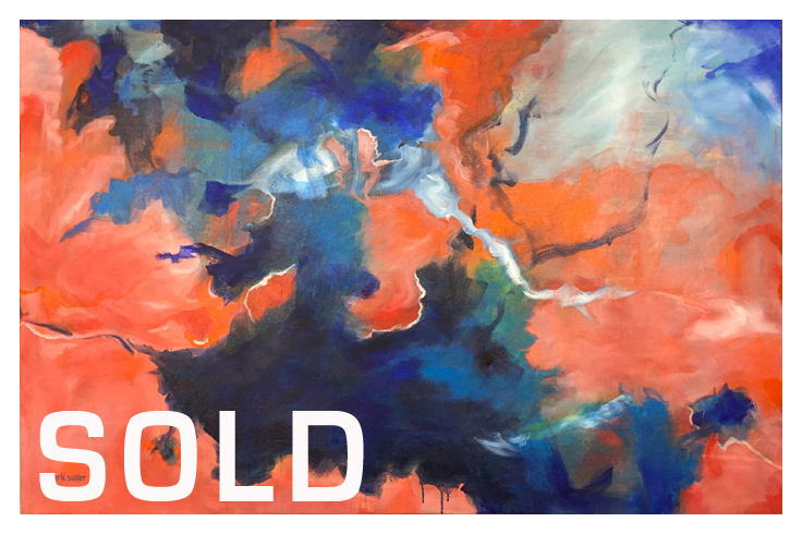 View From Above, Original acrylic abstract painting by artist Eric Soller