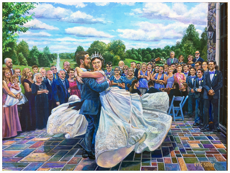 Live Wedding Painting by Eric Soller
