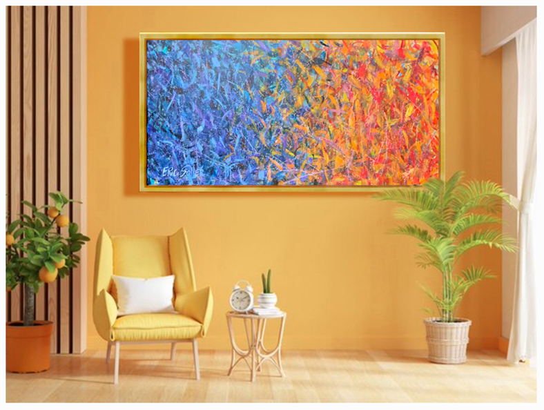 Cosmic Clashes - Original acrylic painting by Eric Soller